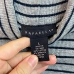 Rafaella  women's‎ gray striped turtleneck ribbed long sleeve casual shirt large Photo 2