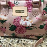 Betsey Johnson  Pink Floral Satchel Is Sweet, Features Crossbody Strap EUC Photo 2