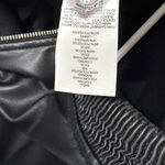 EXPRESS  Black Leather Bomber Jacket Photo 1