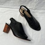 Loeffler Randall Black Leather Peep toe Block Heeled Sandals 9.5 B Photo 6