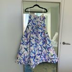 Milla Strapless Midi Dress Bird and Flower Print Garden of Eden NWT White Size 10 Photo 3