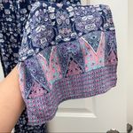 Karen Brooks Navy Boho Floral Wide Leg Pants 2 Blue Photo 7