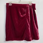 Anthropologie NWT $118  Raspberry Montie Velvet Mini Skirt 8 Photo 4