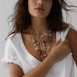 Free People  Maxamillion Charm Necklace Gold Charm Necklace Photo 1