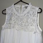 JODIFL  small off white sleeveless dress pleated wedding bridesmaid reception Photo 2