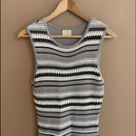 Torn By Ronny Kobo ‎ Isadora Textured Stripe Sleeveless Dress Black White Size M Photo 6