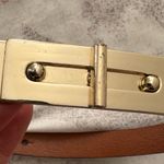 Club Monaco  leather Brown Belt with gold buckle, size XS elegant classic boho Photo 5