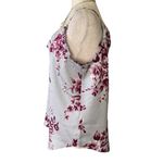 EXPRESS  Silver Spaghetti Strap Tank Top with Ruffle neckline Photo 4