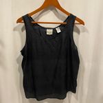 Vintage 90’s black silk sleeveless Bentley blouse cami tank whimsigoth luxury Size L Photo 6