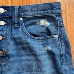 Madewell Rigid Denim A Line Mini Skirt Size 28 Photo 2