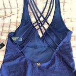 Catherine Malandrino ‎ Blue One Piece Swimsuit with Criss-Cross Straps Photo 6