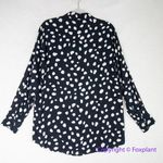 Collusion black and white dot long sleeve shirt women top, size 6 Photo 6