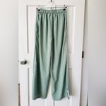 Jason Wu  Green Wide Leg Pull-on Track Pants Side Stripe Split Hem Size S Photo 1