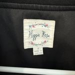 Hippie Rose  Black Bomber Zip Up Jacket Snap Pockets Women’s Size Small Photo 4