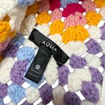 AQUA  Acrylic Granny Square Crochet Bucket Beanie Hat Multicolor Retro Coquette Photo 4