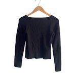 OAK + FORT SWEETHEART NECKLINE TOP Black Size M Photo 3