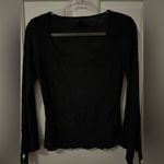 Wrapper  Goth Black Lined Blouse Size Small/Medium Photo 7