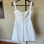 House Of CB  ‘Brigitte White Cotton Broderie‎ Anglais Corset Mini Dress NWOT sz M Photo 3