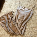 Old Navy Champagne Satin Cowl Maxi Dress Size S Photo 0