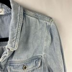 Bella Dahl Cropped Light Wash Denim Jacket Cotton Tencel Utility Western Photo 4