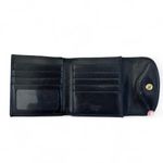 Dooney & Bourke Vintage Black Leather Bifold Wallet w/ Kiss-Lock Coin Purse Photo 4