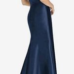 Alfred Sung NWT Midnight Navy Spaghetti Strap Mermaid Dress Size 12 Photo 1