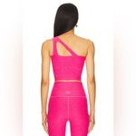 Beyond Yoga  Spacedye The Bold Shoulder Cropped Tank in Vivid Pink Heather Photo 2