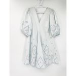 Ganni Broderie Anglaise Mini Dress Blue Size 38 (US 6) Photo 1