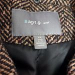 Apt. 9  brown tan herringbone wool belted coat size xl Photo 4