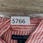Ralph Lauren Shirt Coral White Striped Western Button Down Long Sleeve Size 10 Photo 8