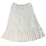Abound  White Tiered Boho Fairy Lined Cotton Blend Maxi Skirt size L NEW Tags Photo 5