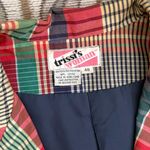 Vintage Plaid Blazer Suit Jacket 40 L Large XL Red Photo 4