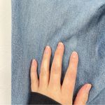 Gap  Real Straight Rolled Hem Mid Rise Jeans Womens 26 Blue Denim Distressed Photo 7