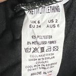 Pretty Little Thing  Dress Womens US 2 Black Glitter Plunge Twist Bodycon Mini Photo 5