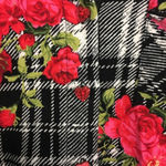 Betsey Johnson  Plaid Floral Flannel Pajama  Shirt Photo 4