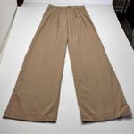 Reformation Mason Wide Leg Tencel Lyocell Pants Beige High Waist Trouser 4 *FLAW Photo 0