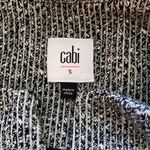 CAbi blouse heavy knit 3 button elbow length sleeves pockets shoulder pads Sz SM Photo 5