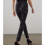 Chico's  Size 1R Brigitte Tonal Floral Slim Ankle Pants Size 8 Black Stretch Punk Photo 3