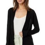Joan Vass  Black Open Front Cardigan Photo 0