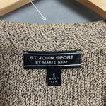 St. John Sport Knit Jacket Tan Variegated Knit Size Small FLAWS Women Dog Show Photo 11