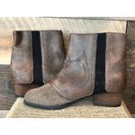 Von Dutch  Diamond Brown Boots Ankle Side Zip 7M Photo 1