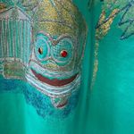 Vintage Beverly Hills Rodeo Dr OSFM Glitter Bling Maximalist Teal Tshirt Green Size undefined Photo 8