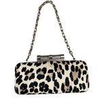 White House | Black Market Leopard calf hair hard case clutch Photo 0