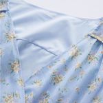 NEW Plus Size Wrap Floral Maxi Dress Short Sleeves Casual Maxi Dresses 3X Blue Photo 5