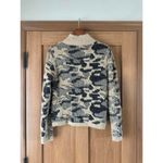 Fate DailyLook Cream Camo Mock Neck Long Sleeve Fuzzy Sweater Women’s Small​ Black Photo 4