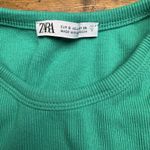 ZARA  green crop length‎ tank top small junior Photo 1