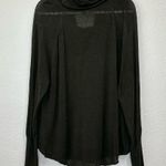 Joie  Linen Silk Blend Olive Green Cowl Neck Sweater Photo 4