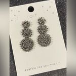 Loft NEW Silver Chandelier Sparkle Like You Mean It Earrings Photo 0