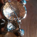 Multi Color Austrian Crystal and Enameled Goldtone Panda Brooch Photo 5