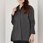 Stella Carakasi Real Life Tunic Stripe Stretch Poplin Black White Size Small Photo 3